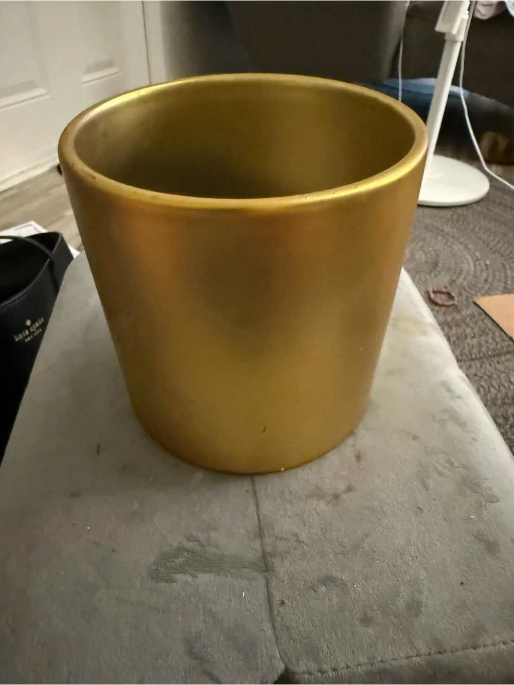 Gold ceramic planter